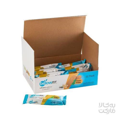 بیسکویت بدون قند باطعم وانیل تک نفره 12 عددی 480 گرمی بیلو